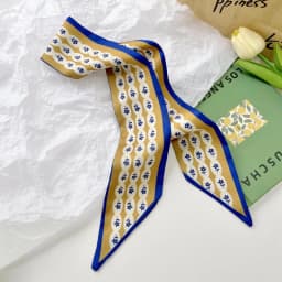 Korean green headband long small silk scarf for Women, Soft Comfort Elastic Headband, Workout Daily Casual Evening Gift Chic