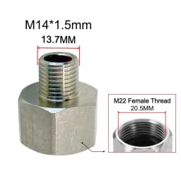 Car Wash Gun & Hose Connecter M22 To G1/4" M14 G3/8" Fitting Thread Male & Female Converter Stainless Steel