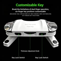 P1 Tablet Game Controller 6 Finger High Frequency Click Sensitive Ergonomic Comfort Adjustable Thickness Silicone Anti Slip