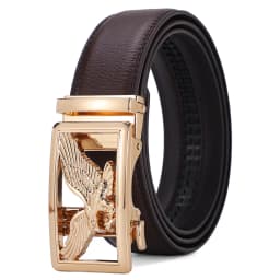Automatic Buckle Men's Leather Belts Formal Eagle Horse Belt for Men Luxury Designer Brands Male Waist Strap Fashion Accessories