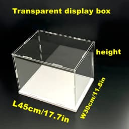 1pc Transparent Self-Assembled Acrylic Display Box Dustproof Storage Display Cabinet, Suitable for Car Models/Toys/Collectibles