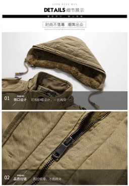 Outerwear Mens Winter Trend Parkas Middle Aged Pure Cotton Casual Brand Jacket Casual Loose Hooded Versatile Mens Clothing