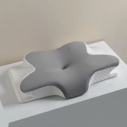 2-in-1 Ergonomic Molded Orthopedic Pillow One Unit Foam Cervical Cushion Comfortable Neck Support Pad for Sore Neck Relief Use