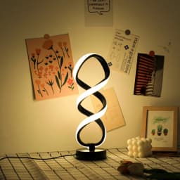 LED Ironwork High Legged Pleated Desk Lamp With USB Plug Three Color Stepless Dimming Bedside Touch Creative Bedroom Desk Lamp