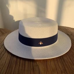 Summer Travel Wide Brim Flat Top Straw Hat Women's Sun Protection Casual Style Youth Fashion Hat for Outdoors And Vacations