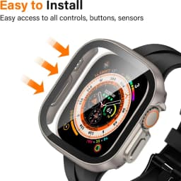 Glass+case For Apple Watch Ultra 2 3 49mm smartwatch PC Bumper+Screen Protector Tempered Cover iwatch series band Accessories