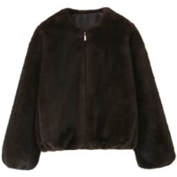 Fall 2025 New Women's Fashionable Versatile Artificial Fur Effect Jacket Coat Long Sleeve Zipper Closure Commute Style 6318288