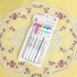 JIANWU 5 Pcs/set Morandi Macaron Color Double-ended Highlighter Set Write Smoothly Creative DIY Student Supplies Stationery