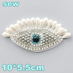 Embroidery Sequined Alphabet Pearl Letter Cross Patch,sequins Heart Beaded Eye Patches Badges Appliques for Clothing WF2210252