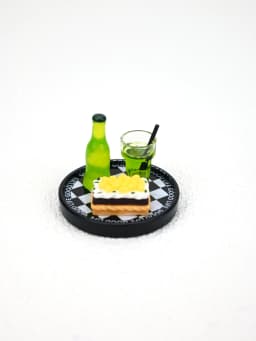 A Miniature Soda Cake Set Scene Decoration, Miniature Soda, Miniature Cake, Miniature Tray, Dollhouse Dollhouse Accessories, Dollhouse Toys, Miniature Food Toys, Photography Props, Miniature Landscape Decorations, Miniatures Decoration, Small Gifts, Giveaways, Home Decor Items