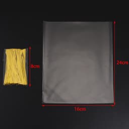 100pcs Transparent Flat Bags With Twist Ties Clear OPP Bag Party Wedding Supply Gifts Bag Candy Dessert Festival Gift Packaging