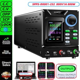 KUAIQU RS232/USB High Power Adjustable LAB Power Supply 1000V 800V 400V 300V 600V 30V 5A 10A Memory Storage,Output,Software PC
