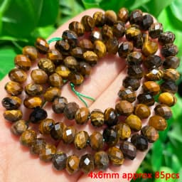 Various Styles Natural Yellow Tiger Eye Stone Beads Irregular Rondelle Column Spacer Bead for Jewelry DIY Making Bracelet Crafts