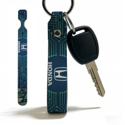 FOR HONDA RACING RIDE PU Leather Keychain Minimalist Key Holder Durable Key Organizer Car Keys Bag Accessories Gift