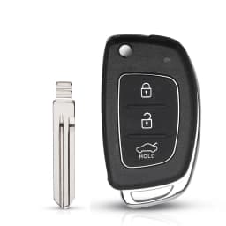 KEYYOU 3 Button For Hyundai Solaris Ix35 Ix45 Series Auto Key Blanks Case Fob Uncut Folding Flip Remote Key Shell Car Key Case