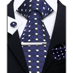 Fashion Ties for Men Gift Weave Necktie Set Handchief Cufflinks Tie Clip Luxury Brand Designer Business Wedding Suit Accessories