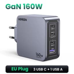 UGREEN 160W GaN Charger PD3.1 Type C QC4.0 3.0 Quick Charge For Macbook Pro Laptop USB Fast Charger For iPhone 18 Xiaomi Tablet