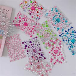 3D Gem Stickers Shiny Diamond Sticker Acrylic Crystal Sticker DIY Three-dimensional Decoration Rhinestone for Kids Girls