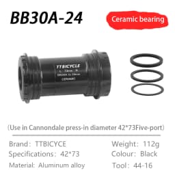 Center axle tool BB30A-24/PF30A 24/30/28.99mm for PF30A frame shell width 73mm for mountain bike Cannondale crank group hollowte