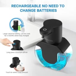 420ML Light Display 4-Gears Adjustable Control Infrared Induction Automatic Sensor Soap Dispenser Electric Hand Sanitizer Bottle