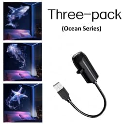USB Projector Light Whale Jellyfish Butterfly Night Light LED Projector Lamp for Room Window Wall Ceiling Decor Festival Gifts