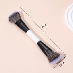 F4 Dual-Ended Foundation Face Brush Double-ended Powder Blush Contour and Eyeshadow Concealer Makeup Brushes