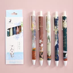 5/23pcs/set Gel Ink Pen Fine Point Gel Pens Refill Ballpoint Pen 0.5mm for Japanese Office School Cute Kawaii Stationery Supply