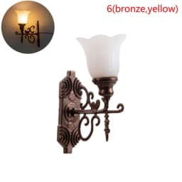 1:87 Scale Model Warm White LED Street Lamp Posts, Dollhouse Ceiling Decor; Miniature Wall Lighting