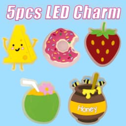 5PCS LED Shoe Charms Cats Dogs Unicorns Lighted Shoe Decorations Gamepad Cameras Diamond LED Pins for Women Girls Clog Buckles