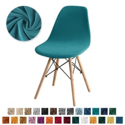 1PC Velvet Shell Chair Cover Stretch Spandex Armless Chair Covers Solid Color Elastic Dining Seat Case Wedding Hotel Banquet