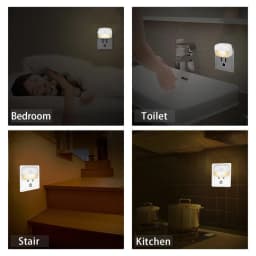 Motion Sensor LED Night Light 3 Color Temperature Plug in PIR Human Induction Lamp Bedroom WC Hallway Stair Emergency Lamp