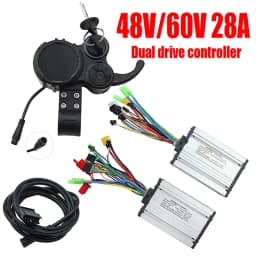 Electric Scooter Single Drive 48V 23A Dual Drive 48V-60V 28A Only Brushless Controller With Key LCD Display Accelerator