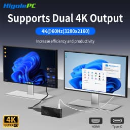 Fanless Mini PC Stick Win 11 Pro, Celeron J4105 8GB RAM 128GB eMMC Desktop Computer Stick,Support 4K HDMI, RJ45 Gigabit Ethernet