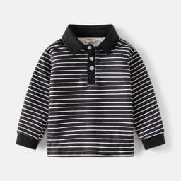 2-6 Y Children's Solid Color POLO Shirt Boy Handsome Fashion Sports Long Sleeve Sweatshirts Girl Casual Cotton Tops Kids Clothes