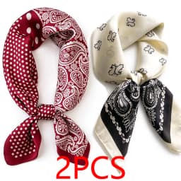 Luxury Silk Scarf Neckerchief Women's Silk Square Scarf Purse Scarf for Women Designer Silk Headscarf SJ01
