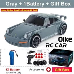 Oike 4WD Drift Racing RC Car with LED Light High Speed 2.4G Radio Remote Control 4x4 Race Sports Cars for Kids Toy Gift