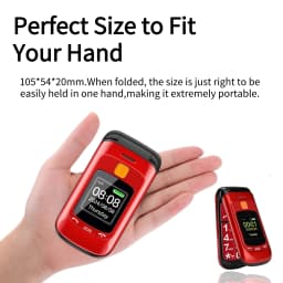 Mafam F899 Senior Flip Feature Phone Two Screen 2Sim Big Button SOS Dial Torch Clamshell Mobile Retro Style 15 days Long Standby