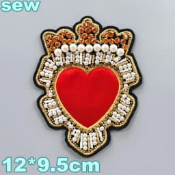Embroidery Sequined Alphabet Pearl Letter Cross Patch,sequins Heart Beaded Eye Patches Badges Appliques for Clothing WF2210252