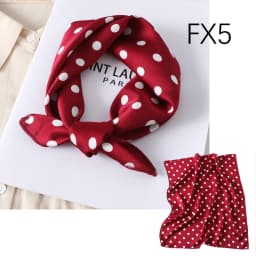 Satin imitation silk scarf women's digital print square scarf 50cm polka dot stripe multi-style neckerchief fashion accessory