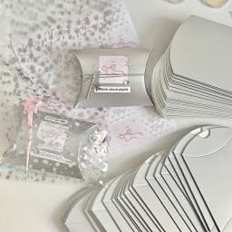 50PCS Silver Color Paper Jewelry Box Blank Blind Bag Packaging Earring Necklaces Rings DIY Christmas Hollween Wrapping Wholesale