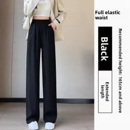 Slim Straight High Waist Trousers for Pear Shaped Women Summer Thin New Office Professional Korean Style Wide Leg Pants