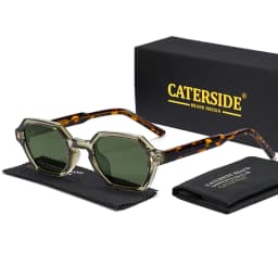 CATERDIDE Punk Polygonal Men Sunglasses Personalized Design Square Frame Sun Glasses for Women Parties Travel Holidays Glasses