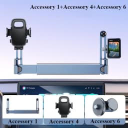 Hipacool Dual-position Car Screen Phone Holder Bracket Metal 360° Adjustable Stand for Tesla Model 3 Highland Y Car Accessories