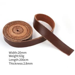 1 Roll 2 Meters DIY Genuine Leather Strips for Bag Accessories Belt Handle Crafts Making Cow Leather Strap Braided Threads