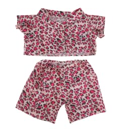 42cm Plush Bear Clothes Cartoon Print Shirt & Shorts Set, Casual Summer Outfit for 16-18 Inch Teddy Bear & Plush Dolls Toy Gift