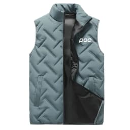 MOTO POC New Winter Cycling Vest Men Solid Color Stand Collar Breathable Thermal Waterproof Tank Tops Down Hiking Bicycle Vests