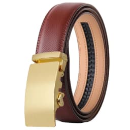 Gold Automatic Buckle Male Belt Brown Black White Blue Gray Leather Belts For Men High Quality Luxury Mens Belts Casual B514