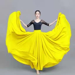 2022 Chiffon Long Skirts For Women Elegant Casual High Waist Boho Beach Maxi Skirts Saias Femme Solid Dance Skirt Streetwear