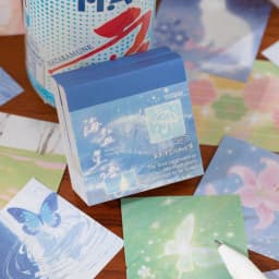 50sheets Kawaii Ins Sea Salt Star Language Mini Message Sticker Book DIY Diary Scrapbook Creative Decoration Cute Stickers