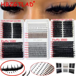 Large Capacity Eyelash Book 5D Fluffy 60D-300D Eyelash Bundle Mange Eyelash Nail Effect Fairy Anime Eyelashes Multiple Mixed Sty